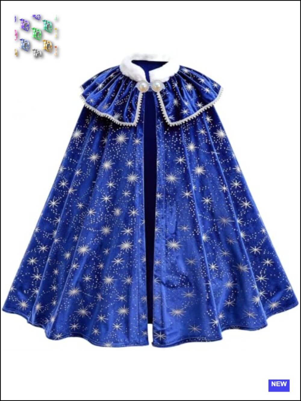 Kids Velvet Princess Cape Snowflake Fancy Cloak Dress Up Costume